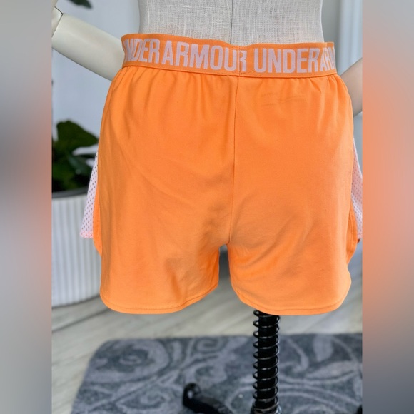Under Armour Women's Tangerine Track Shorts - size SM - Picture 2 of 3